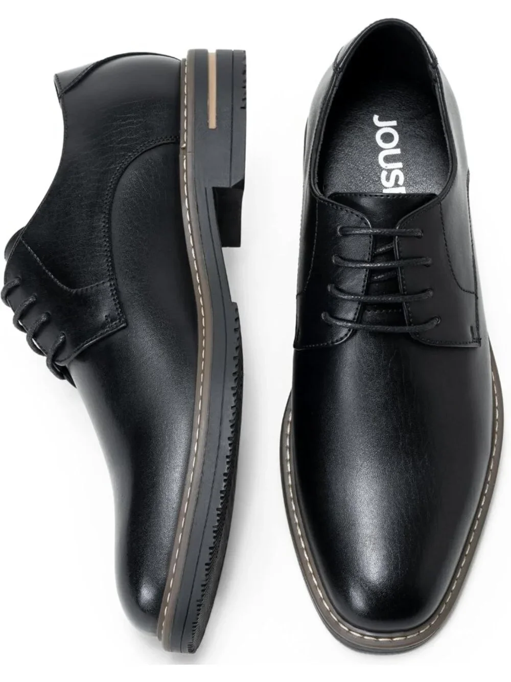 Men's Black Classic Cap Toe Lightweight Formal Oxford Wedding Dress Causal Shoes